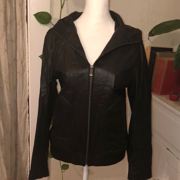 Dotti Jackets & Coats Dotti Womens Black Leather Jacket Size 6